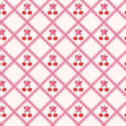 Coquette Cherry Tile in Pink