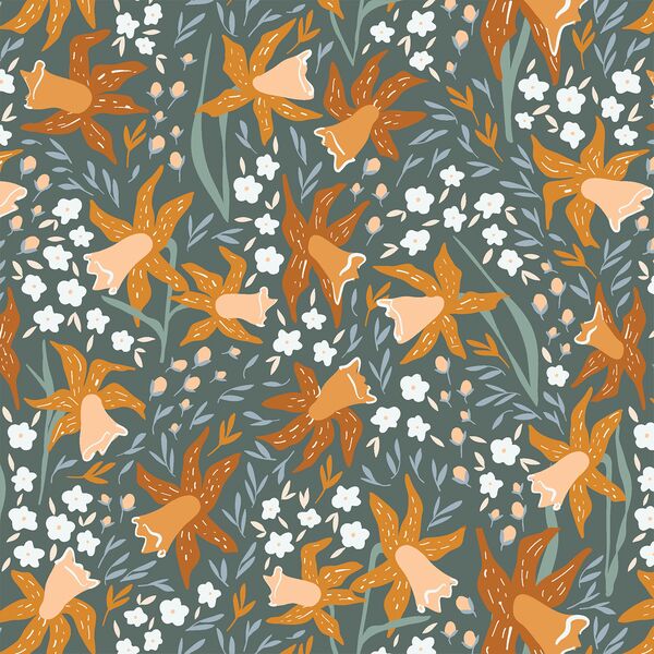 Garden Song in Thyme Green