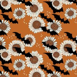 Batty Sunflowers in Deep Orange