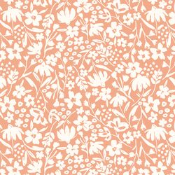 Spring Silhouette in Ivory on Coral Sands