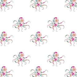 Floral Octopus in Pink