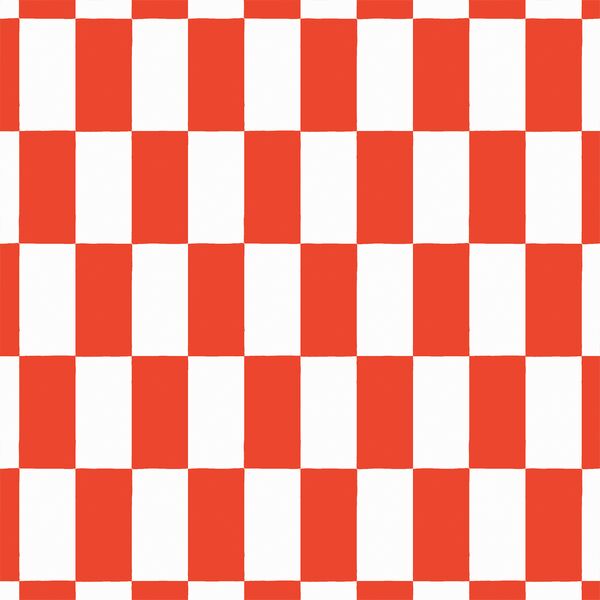 Winter Checkerboard in Berry Red
