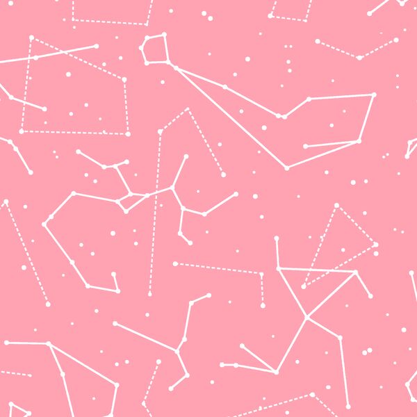 Star Charts in Rose Pink