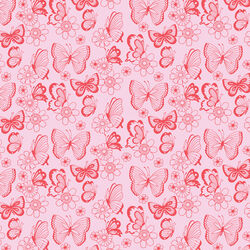 Flower Butterflies in Pink