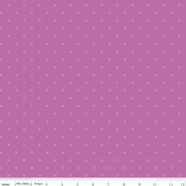 Bee Cross Stitch in Plum
