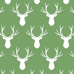 Stag Silhouette in Pistachio