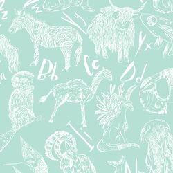 Big Animals in Light Aqua