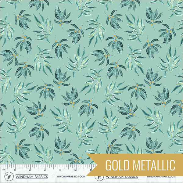 Sprig in Jade Metallic