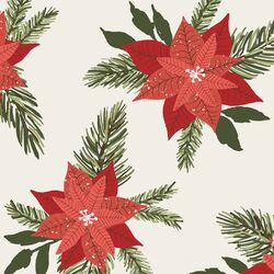 Large Poinsettia in Christmas Red