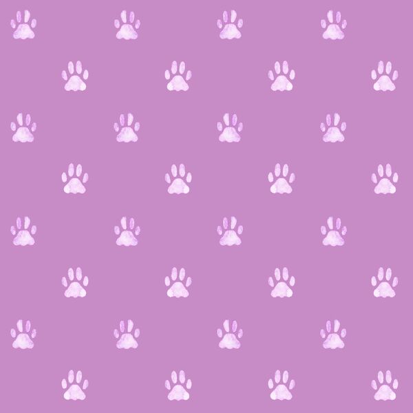 Watercolor Paw Prints in Lilac