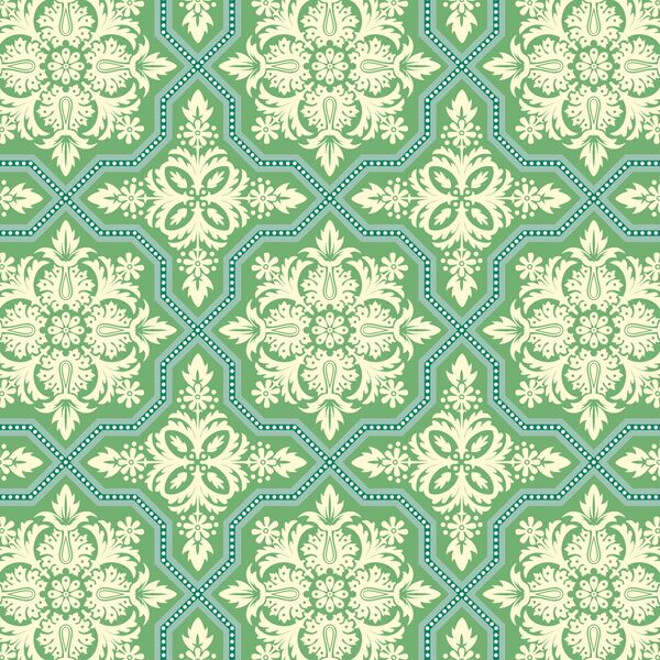 Tile Flourish in Green Tea