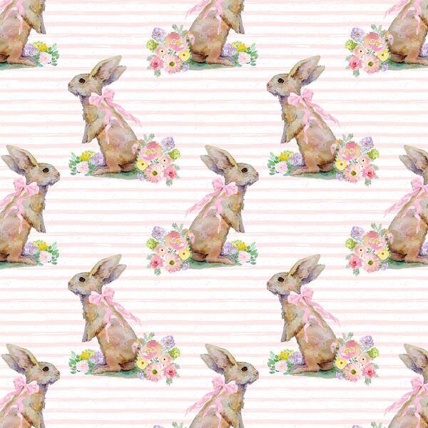Little Striped Bunny Tales in Pale Pink