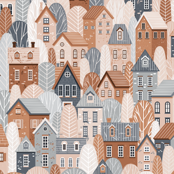 Fall in the Town in Neighborhood