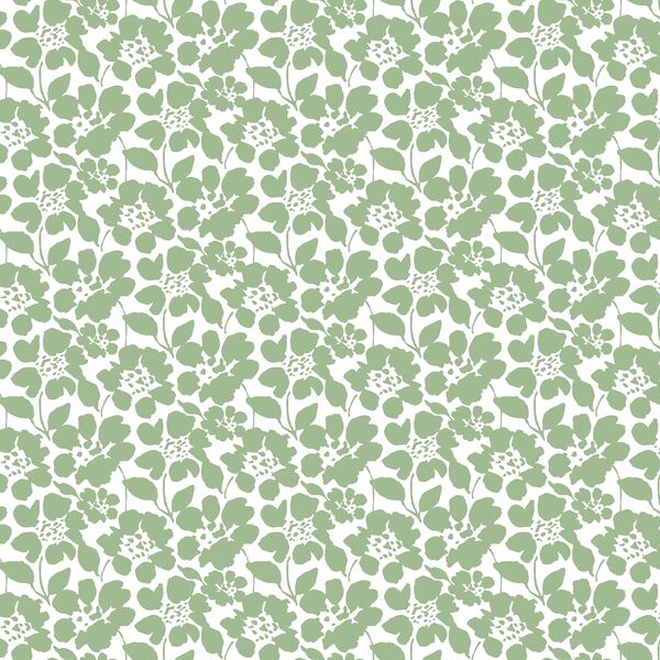 Roundabout Floral in Tractor Green