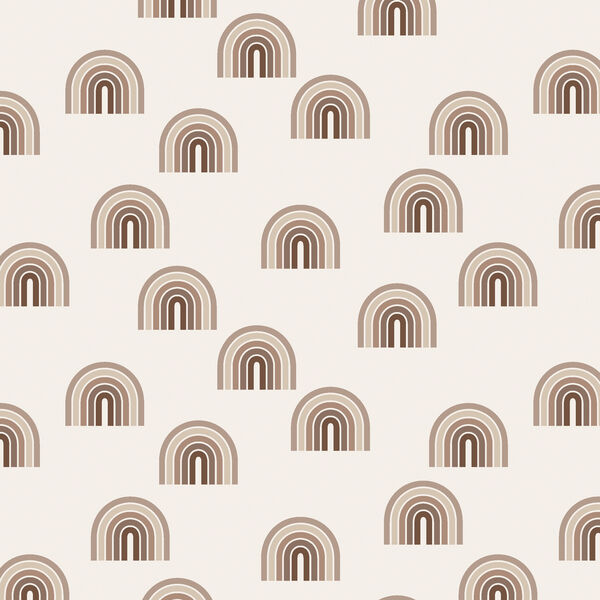 Small Retro Rainbows in Mocha