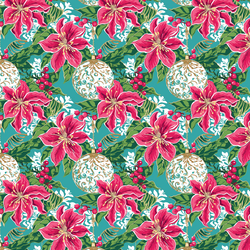 Little Poinsettia Garland in Ocean