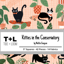 Kitties in the Conservatory 5" Square Pack