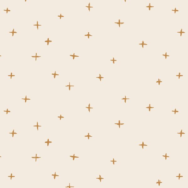 Swiss Crosses in Spruce Yellow on Egret