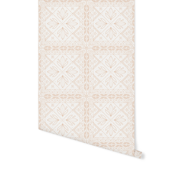 Dotted Tile in Tawny on Off White