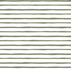 Artisan Stripe in Olive on White