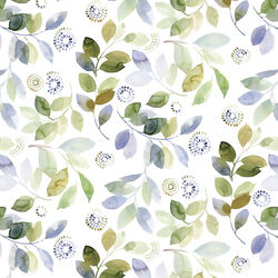 Leaves and Circles in White