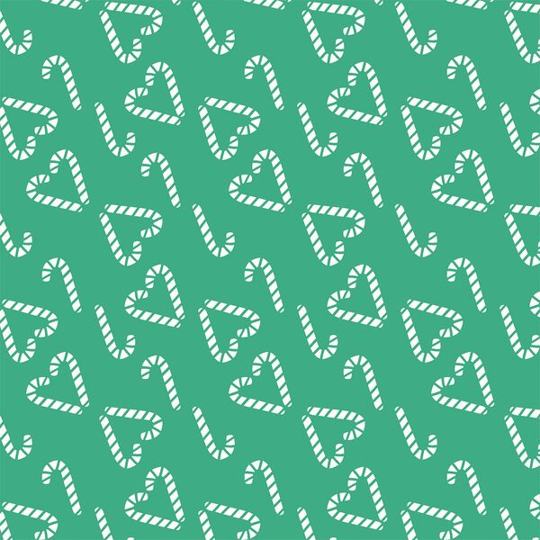 Sweet Candy Canes in Evergreen