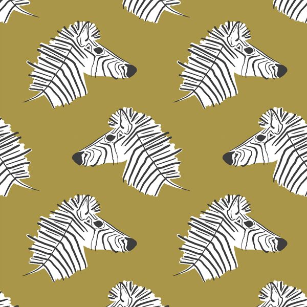 Burchell Zebra in Gold