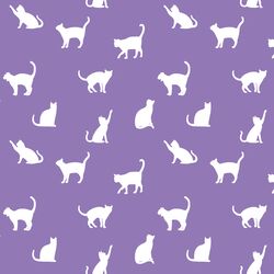 Cat Silhouette in Amethyst