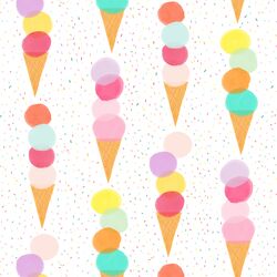 Sprinkle Cones in Rainbow