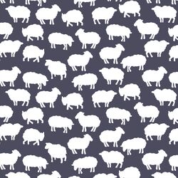 Sheep Silhouette in Ink