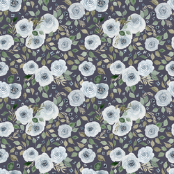 Mountain Floral in Navy