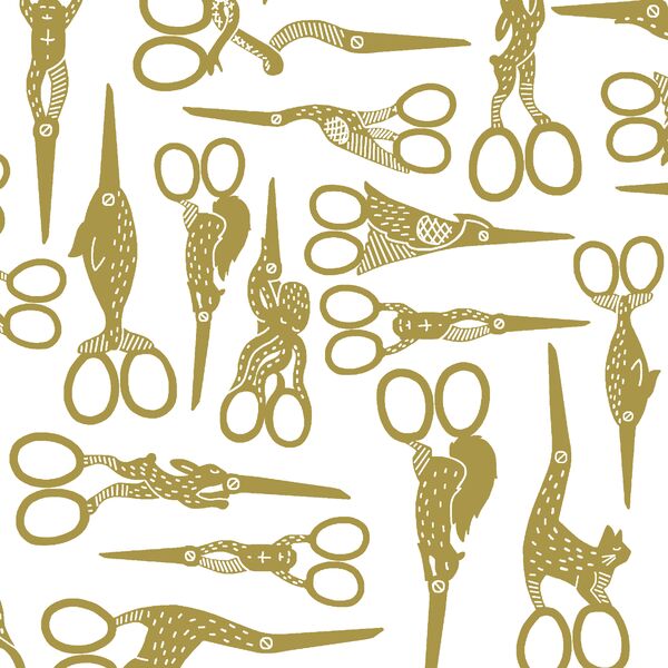 Cutting Edge in Gold on White