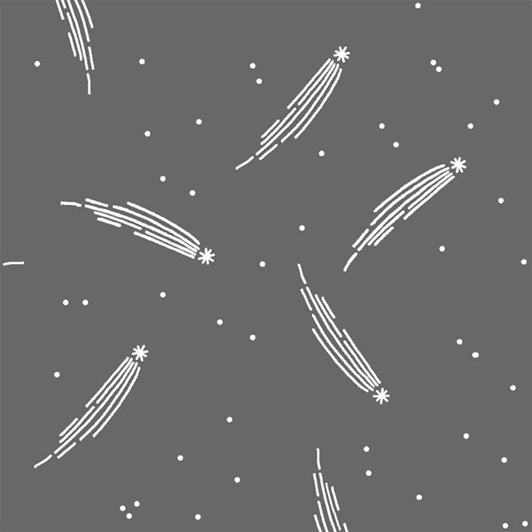 Meteor Shower in Charcoal