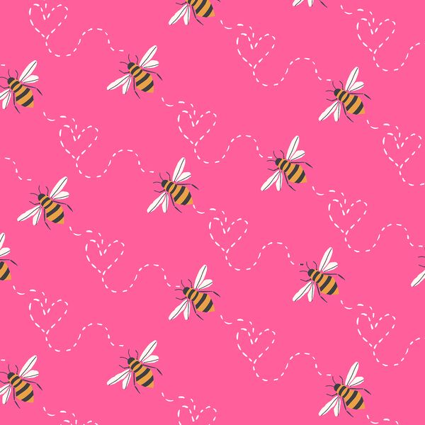 Honey Bee in Hot Pink