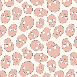 Skulls in Powder Peach