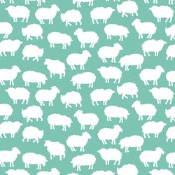 Sheep Silhouette in Succulent