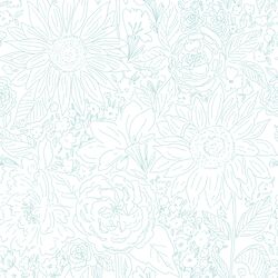 Paperie in Spring Teal on White