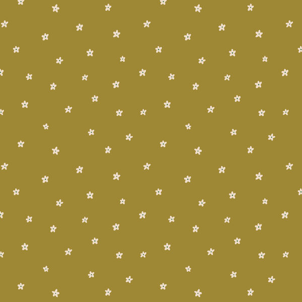 Ditsy Flowers in Olive
