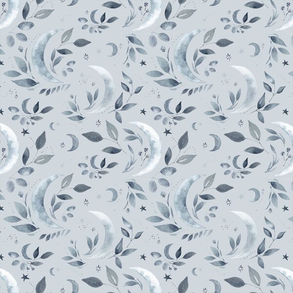 Luna Floral in Silver Moon