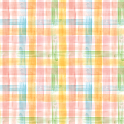 Watercolor Gingham in Spring
