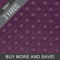 Minky Dimple Dot in Plum - 3 Yard Quick Cut