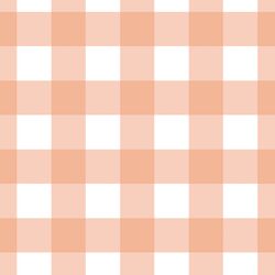 Large Gingham in Deep Peach