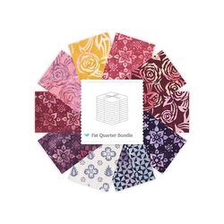 Rose Petal Blooms Batiks Fat Quarter Bundle B