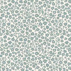 Flower Field in Dusty Teal