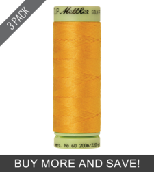 Marigold (9240-0161) - Silk Finish Cotton 60wt - 220 Yards (3 Pack)