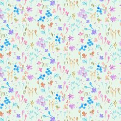 Butterfly Floral in Soft Clover