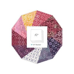 Rose Petal Blooms Batiks 10" Square Pack in B