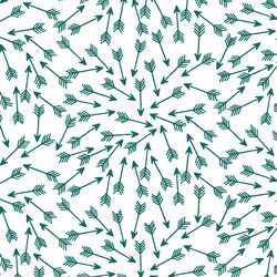 Arrows in Emerald on White