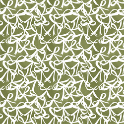Ribbon Bows in White on Olive