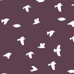Flock Silhouette in Raisin
